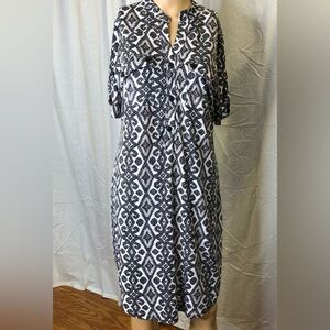 valeroe Bertinelli size 12, gray black, white geometric dress